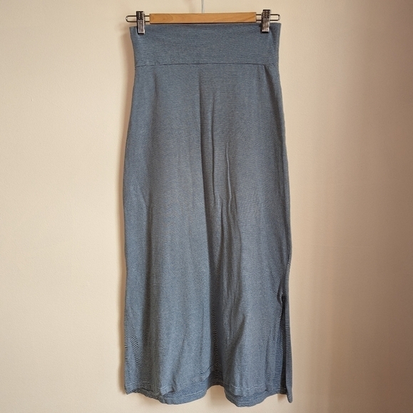 PATAGONIA Blue & White Organic Cotton Athletic Maxi Skirt Size Extra-Small - Picture 3 of 8
